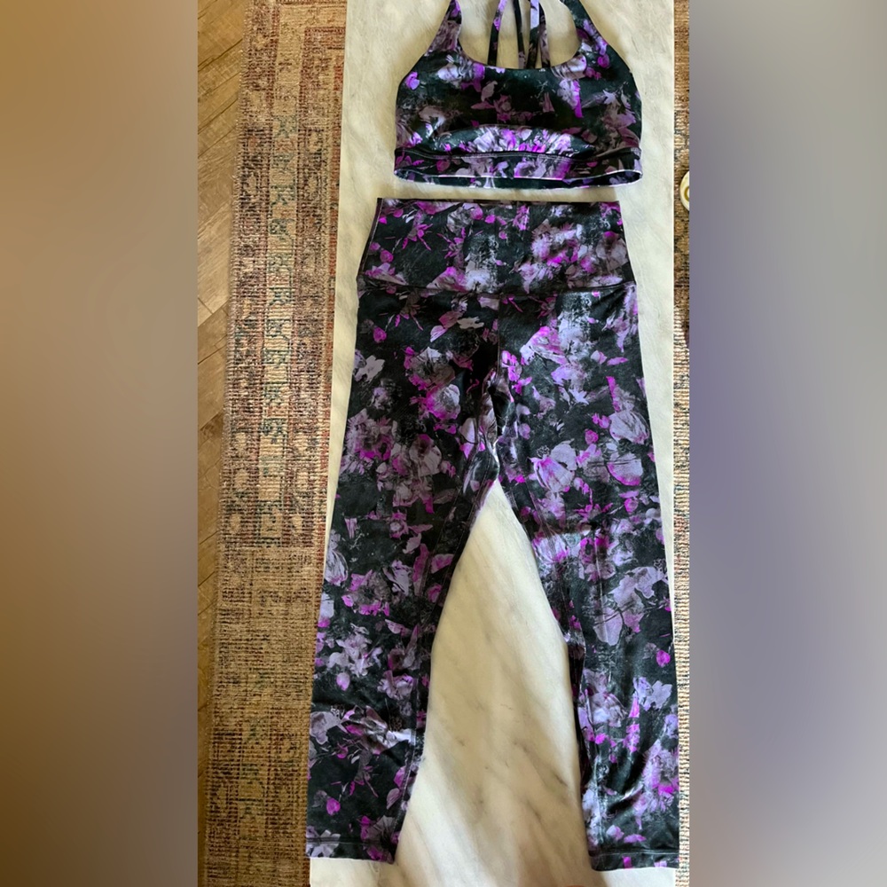 Lululemon Align 25” leggings and matching Energy sports bra